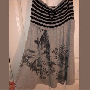 Strapless Papaya Dress